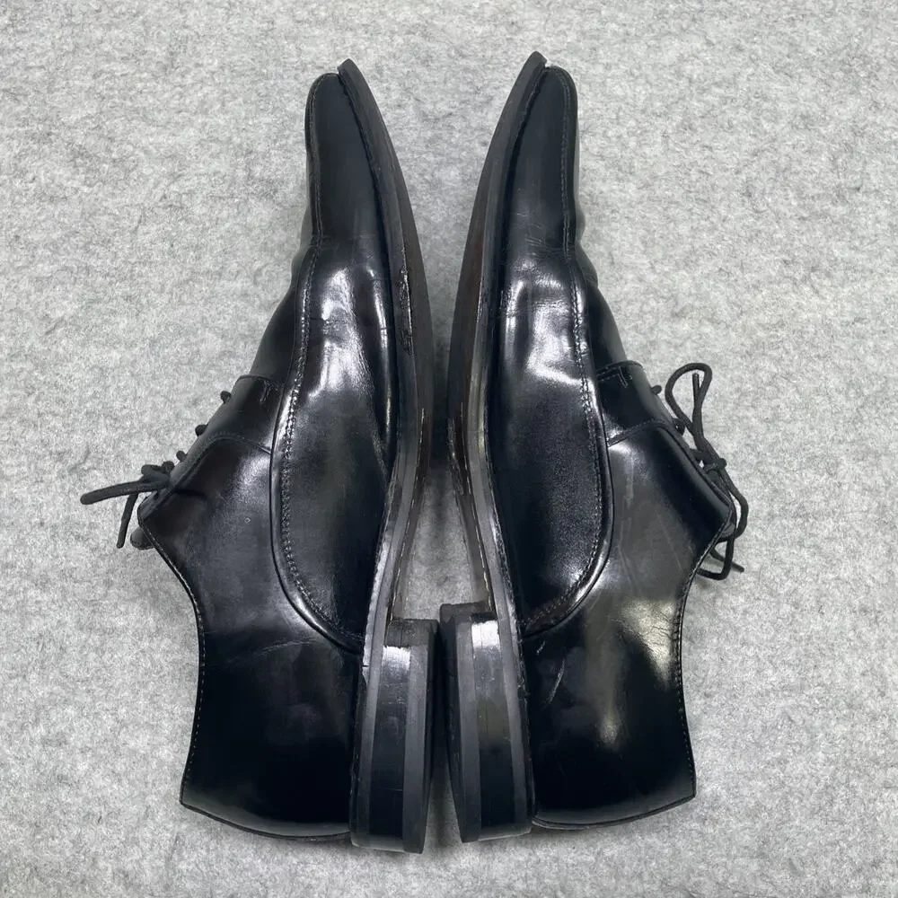 Stacy Adams Mens 11M Black Leather Square Toe Oxford Dress Shoes Lace Up Dapper